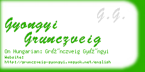 gyongyi grunczveig business card
